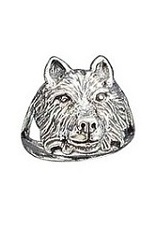 marvelous teensy-weensy wolf silver ring for babies and kids